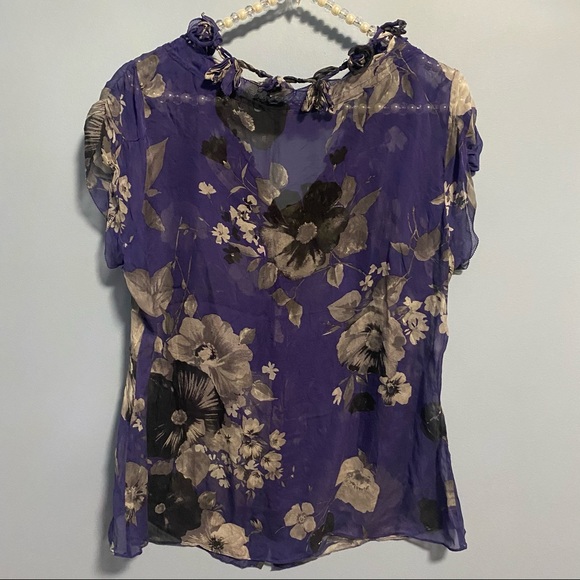 Elie Tahari Silk Floral Blouse - Picture 3 of 3